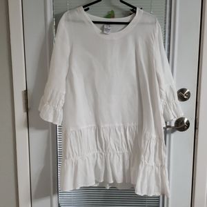 Match Point handkerchief linen tunic